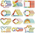 ZOiiWA 48 Pcs Breath Calm Anxiety Sensory Stickers Reusable Textured Tactile Rough Calming Stickers Adhesive Sensory Strips for School Office Clas...