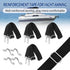 4 PCS Marine Grade Double Snap Hook Strap and Pad Eye Straps, Adjustable Heavy Duty Bimini Top Straps, 28"~60" Boat Awning Hardware Accessories, S...