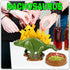 Funwares Original Nachosaurus Snack and Dip Set, Dinosaur Nacho Holder...