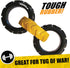 Tonka Rubber 3-Ring Tug Dog Toy, Lightweight, Durable and Water Resistant, 10.5 Inches, for Medium/Large Breeds, Single Unit, Yellow/Black...