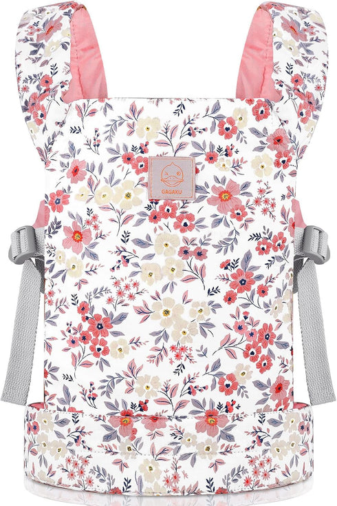 GAGAKU Baby Doll Carrier for Little Girls Stuffed Animal Carrier Toy Baby Carrier for Toddler - Pink Wax Flowers...