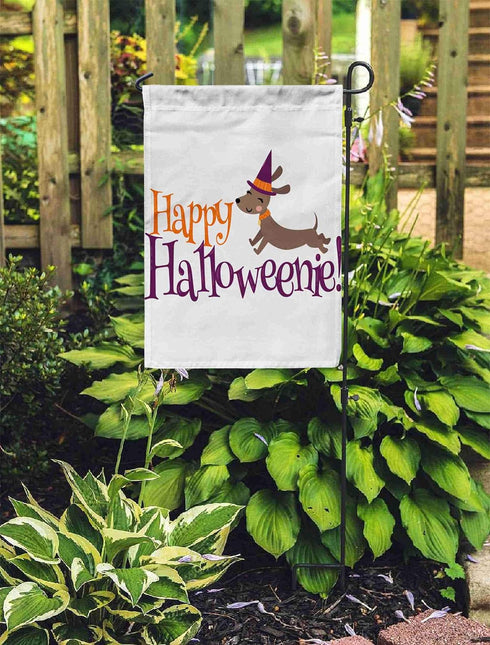 Welcome Garden Flag Home Yard Decorative 12X18 Inches Happy Dachshund Phrase Perfect Scrapbooking Kids Stationary Halloween Clothing Accessories D...