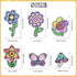 atydkug Window Gem Art Diamond Kits Painting for Kids - Fun Arts & Crafts 6 Sheets Flowers Gem Art Painting Kits by Numbers for Girl, Birthday Par...
