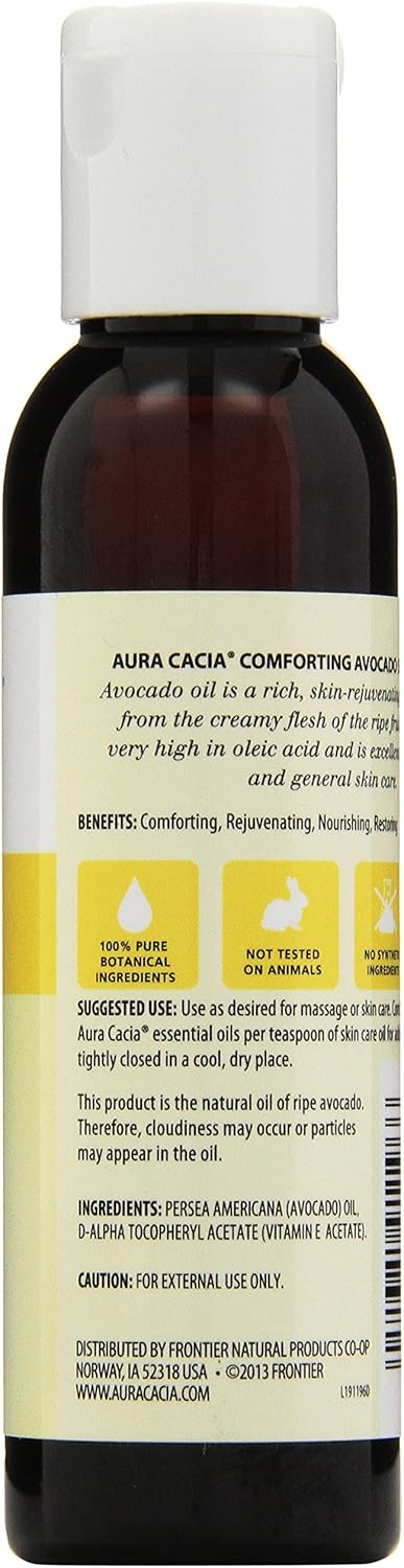 Aura Cacia Natural Skin Care Oil, Avocado, 4 Fluid Ounce...