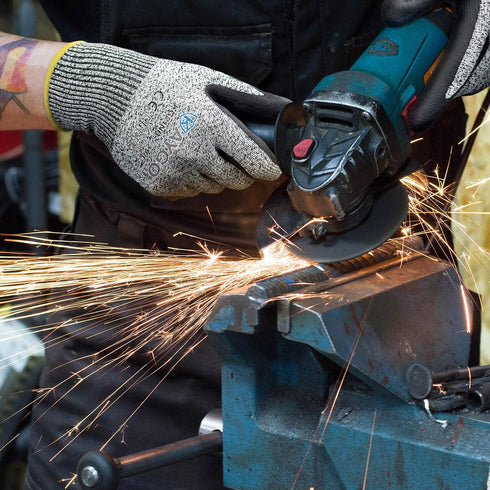 KAYGO Cut Resistant Gloves, MicroFoam Nitrile Coated, ANSI Cut level A3,Superior Grip Performance,Safety Work Gloves For Men and Women,KG21NB, 2 P...