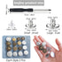 32 Sets Jeans Buttons Replacement, 17 mm and 20mm No-Sew Removable Metal Buttons Replacement Repair Combo Thread Rivets and Screwdrivers in Storag...