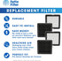 Fette Filter - True HEPA Air Purifier Filters with Activated Carbon Filters Compatible for Potulas Compact Desktop Air Purifier - Pack of 4...