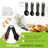 Spring Chef Magnetic Measuring Spoons Set of 5, Nesting Plastic Measuring Spoons with Easy to Read Markings - Measure Dry and Liquid Ingredients, ...