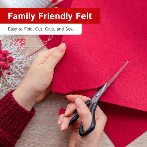 The Felt Store Craft Felt Assorted Sheets - 9" x 12" - 25-piece Pack- Craft Fabric for DIY Arts & Crafts, Decorations - Soft and Durable Craft Fel...