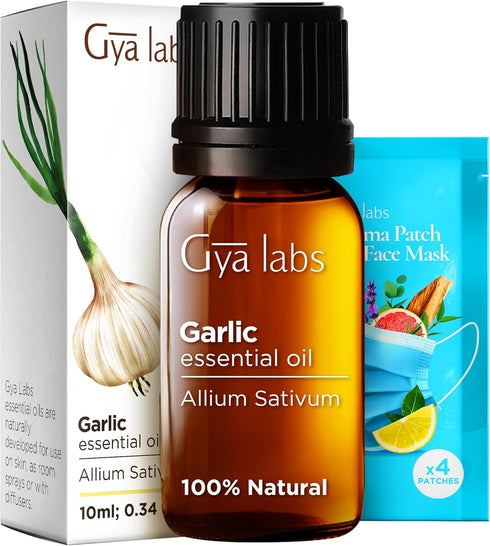 Gya Labs Garlic Essential Oil for Diffuser - 0.34 Fl Oz - 100% Pure Natural Garlic Oil for Skin, Hair, Candle Making Scent...