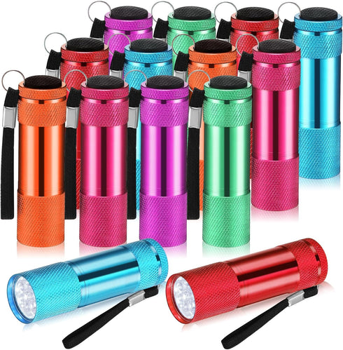 12 Pcs Mini Flashlights Bulk, Bright Aluminum Handheld Flash Lights with Lanyard, Small LED Flashlights for Kids Night Reading Emergency Hurricane...