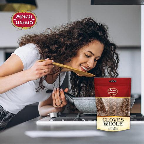 Whole Cloves 3.5 Oz Bag - Great for Foods, Tea, Pomander Balls, and even Potpourri - by Spicy World...