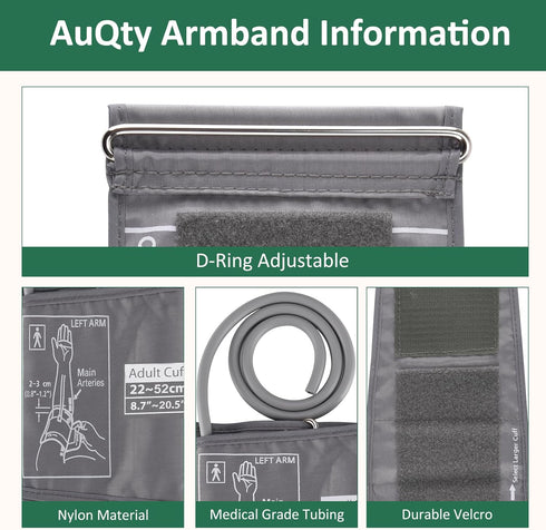 9-21 Inches (22-52cm) Extra Large Blood Pressure Cuff, Compatible with Omron and Other Brands Replacement Cuff for Normal and Big Arms (BP Cuff In...