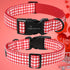 ARING PET Valentine's Day Dog Collar-Cute Cotton Heart Dog Collars, Adjustable Valentine Plaid Pet Collars Girl Puppy Collar with Quick Release Bu...