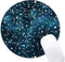 Cool Blue Galaxy Night Sky Pattern Mouse Pad Round Non-Slip Rubber Mousepad Laptop Office Computer Decor Cute Desk Accessories Customized Design M...