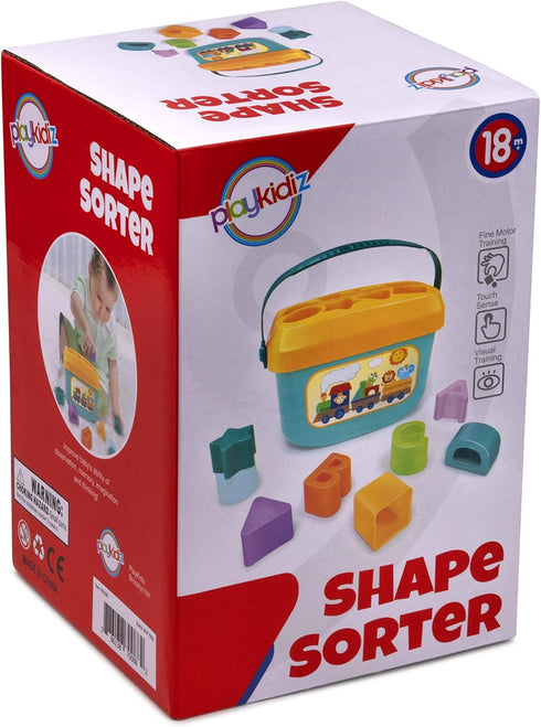 Playkidz Shape Sorter Baby and Toddler Toy, ABC and Shape Pieces, Sorting Shape Game, Developmental Toy for Children 18 Months+...