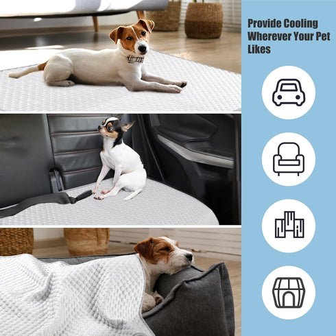 Leekalos Dog Cooling Mat,Pet Cooling Pads for Dogs Blanket,Summer Cooling Bed for Cats Blanket,Portable Pet Cooling Cushion for Home & Outdoor,Kee...