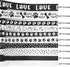HUIHUANG Paw Print Bone Satin Ribbon Assortment - Black and White, 3/8" & " 5/8" Inch, 10 Rolls 50 Yards - Assorted Ribbon for Crafts, Dog Party S...