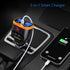 PD20W USB-C QC3.0 Fast Charger Car Adapter 120W 2-Socket Cigarette Lighter Adapter 12/24V with Dual USB-A Separate Switch LED Voltmeter Replaceabl...