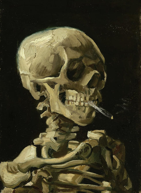 Palace Learning Vincent Van Gogh (Skull with Cigarette, 1885) Art Poster Print - 18 x 24 LAMINATED - Van Gogh Skeleton...