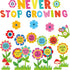 Funrous 90 Pcs Never Stop Growing Bulletin Board Decorations Summer Spring Classroom Theme Decor Positive Bulletin Board Set Flower Cutouts Inspir...