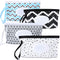 FEBSNOW 4 Pack Baby Wipe Dispenser, Portable Refillable Wipe Holder, Baby Wipes Container, Wipe Dispenser, Reusable Travel Wet Wipe Pouch (Geometr...