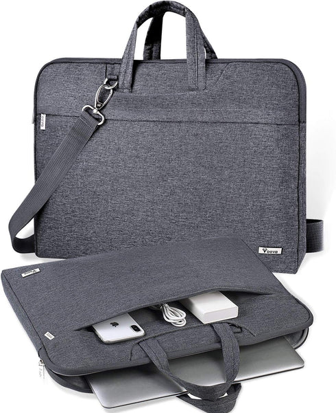 V Voova Laptop Bag 15.6 inch with Shoulder Strap & Handle, Waterproof Laptop Case Sleeve Compatible with 15-16”MacBook Air/Pro, HP Acer Asus Dell ...