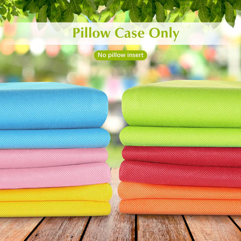Waterproof Outdoor Throw Pillow Cover, 2 Pack Solid PU Coating Throw Pillow Case UV Protection Garden Cushion Cover for Patio Sofa Couch Balcony 2...