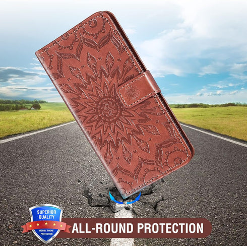 Phone Case for Hot Pepper Serrano 3 A95B A95C A95J Wallet Cases with Tempered Glass Screen Protector and Leather Slim Flip Cover Card Holder Stand...