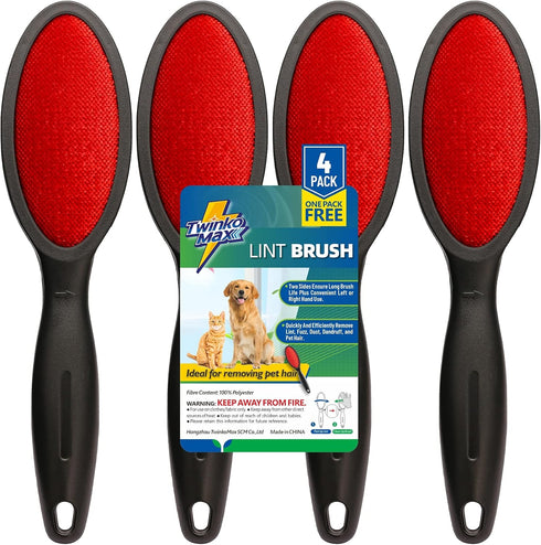 Lint Brush, Lint Remover, Pet Hair Remover, Clothes Brush, Magic Lint Remover Brush, Sheet and Carpet Cleaning Brush, 2-Sided and Reusable, No Nee...