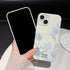 Artistic Blue Tulip Flower Soft Designed for iPhone Case (Beige,iPhone 14 Pro Max)...