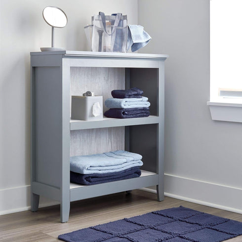 iDesign Facial Tissue Box Cover for Bathroom and Vanity Countertops The Cade Collection, 6.1" x 5.15" x 5.4", Matte Gray...