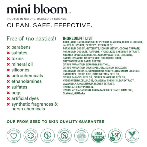 Fresh N’ Clean 2-in-1 Hair + Body Wash Shampoo Sulfate-Free Baby & Kid Safe Aloe leaf, Chamomile extract, Lavender & Botanicals - Travel Size...