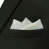 S&W SHLAX&WING Mens Pocket Squares White with Black Dots for Suits Foulard...