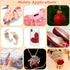 b7000 Glue Clear with red Rhinestones for Crafting,3600Pcs Rhinestones with 3Pcs Adhesive Glue Rhinestone Picker Tool?bedazzler kit with Rhineston...