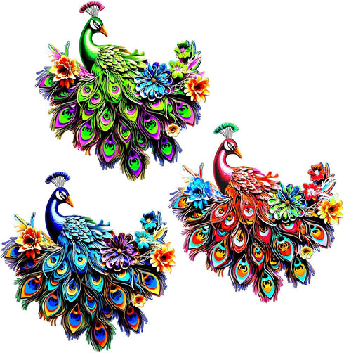 ikasus Metal Peacock Bird Wall Art Bird Wall Decor Outdoor Wall art Suitable for Outdoor Garden Fence Outdoor Crafts Iron Wall Decorations, Blue...