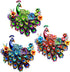 ikasus Metal Peacock Bird Wall Art Bird Wall Decor Outdoor Wall art Suitable for Outdoor Garden Fence Outdoor Crafts Iron Wall Decorations, Blue...