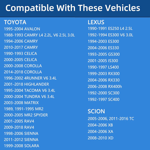 Thermostat for 1988-2019 Toyota Camry, Corolla, Sienna, Tacoma, Highlander, Rav4, 4runner, Tundra, Avalon, Celica, Hiace, Hilux, Matrix, Mr2, Sola...
