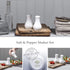 WM Bartleet & Sons 1750 Traditional Porcelain Salt & Pepper Pot Shaker Cruet Set 13cm – White...