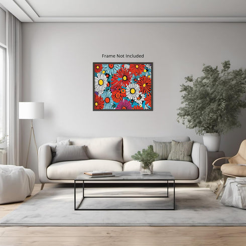 Posterizer 1 pcs-beautiful dainty flower in oil painting style 6-Floral & Botanical Art-Landscape & Nature Art-Decor for Home & Office- unframed w...