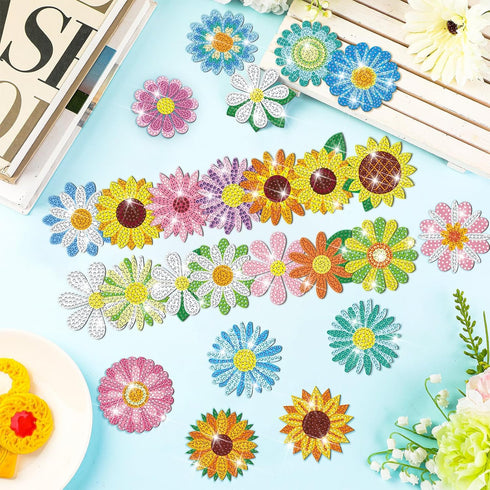 30 Pcs Refrigerator Diamond Art Magnets Easy Diamond Art Kits Fridge Diamond Stickers for Adults Kids DIY Home Decors...