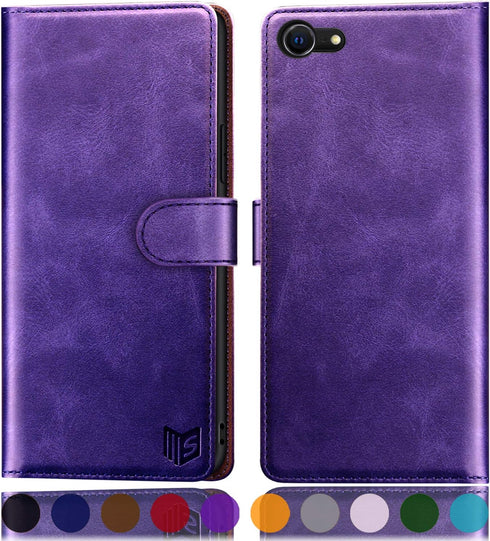 SUANPOT for iPhone 7/8/SE2/SE 3rd 2020/2022 4.7" RFID Blocking Wallet case Credit Card Holder,Flip Book PU Leather Phone case Cover Cellphone Wome...
