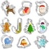 Christmas Cookie Cutters, 10 pieces Large Metal Cookie Cutters Shape - Gingerbread Man, Snowflake, Snowman, Christmas Tree, Bell, Reindeer & More ...