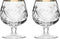 Set of 2 Hand Made Vintage Crystal Glasses, Brandy & Cognac Snifter with 24K Gold Rim, Old-Fashioned Glassware...