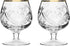 Set of 2 Hand Made Vintage Crystal Glasses, Brandy & Cognac Snifter with 24K Gold Rim, Old-Fashioned Glassware...
