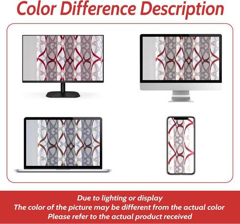 DriftAway Alexander Pattern Match Blackout Valances for Windows 250GSM Geometric Moroccan Mid Century Rod Pocket 52 Inch by 14 Inch Plus 1.75 Inch...
