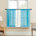 MRTREES Short Sheer Curtains 36 inch Length Kitchen Tier Curtains Light Filtering Rod Pocket Voile Cafe Curtains for Basement Bathroom Small Half ...