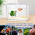 Mini Betta Fish Tank, Small Fish Bowl for Temporary Space, 0.2 Gallon Stackable Cube Tank with Betta Leaf and Gravels for Small Fish, Insect, Shri...