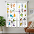 Cinbloo ABC Alphabet Kids Curtains 41W x 62L Inch Sheer Rod Pocket Cartoon Animal Baby Boys Bedroom Decor Child Nursery Funny Learning Educational...