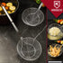 Stainless Steel Spider Strainer Skimmer Spoon For Frying and Cooking - Set of 3 Solid Wire Asian Strainer Ladle Pasta Strainer with Long Handle, P...